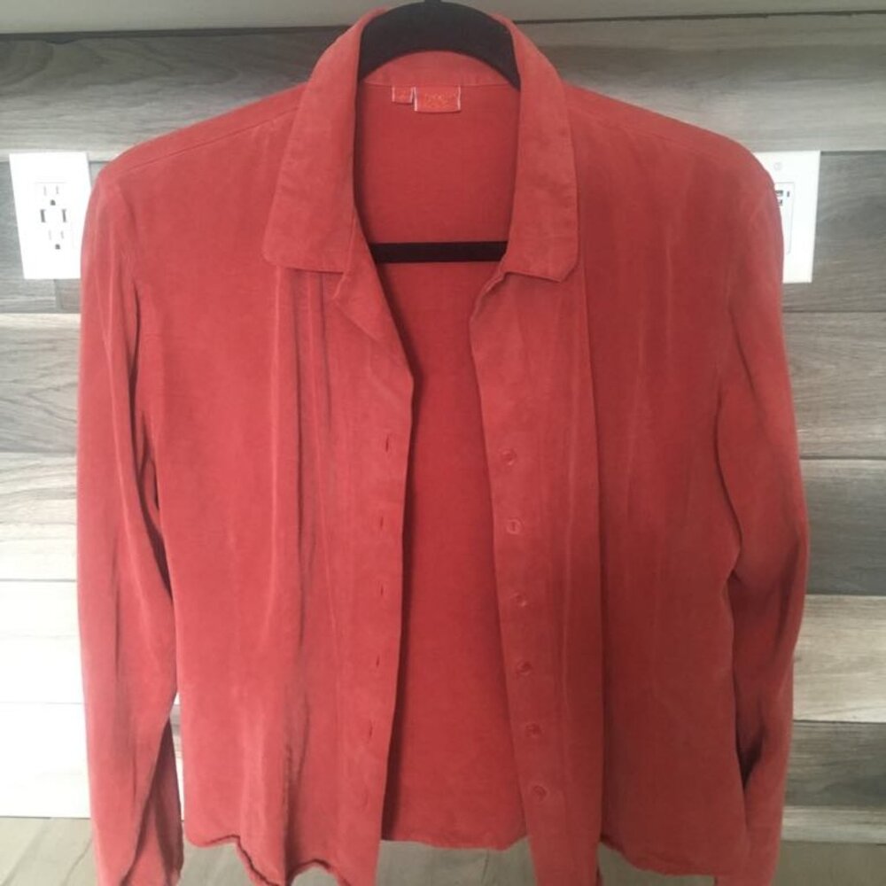 Soft Red Button Down